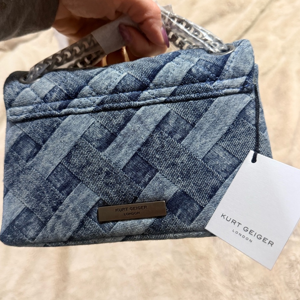 Denim Kurt Geiger Studded Women's Bag - Picture 3 of 6